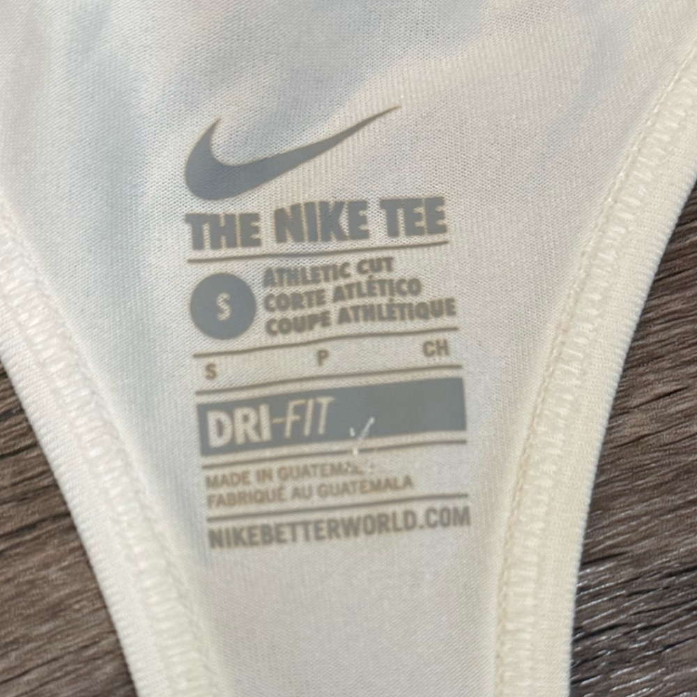 Nike White Tank Top with Pink and Black Graphic - Picture 5 of 8